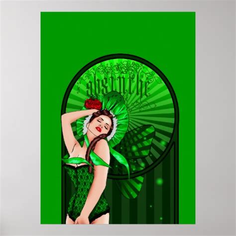 Absinthe Victorian Green Fairy Poster Zazzle