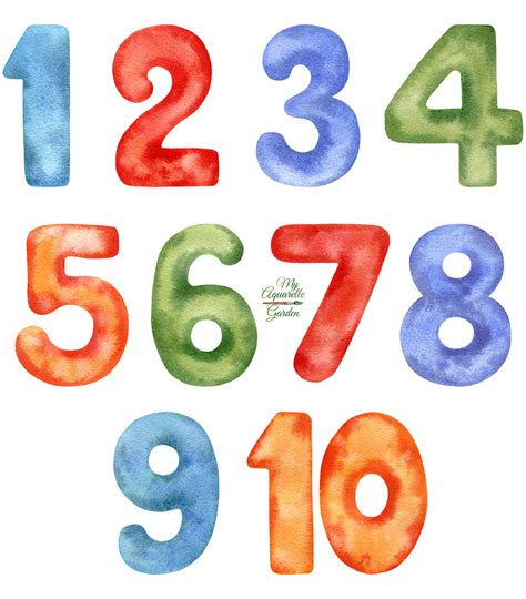 Numbers 1 10 Printable Kids Educational Poster Playroom Decoration