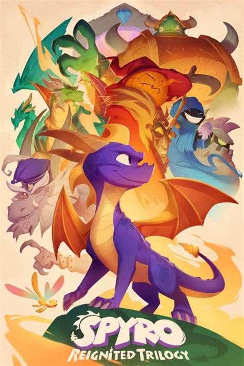 Spyro Reignited Trilogy Concept Art Gallery Spyro The Dragon Poster Prints Gaming Posters
