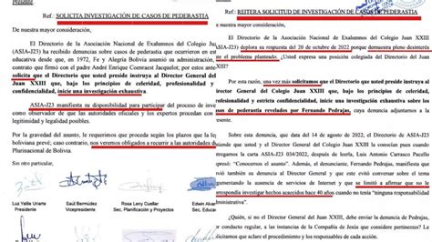Con Cartas Exalumnos Del Juan Xxiii Pidieron En 2022 Investigar