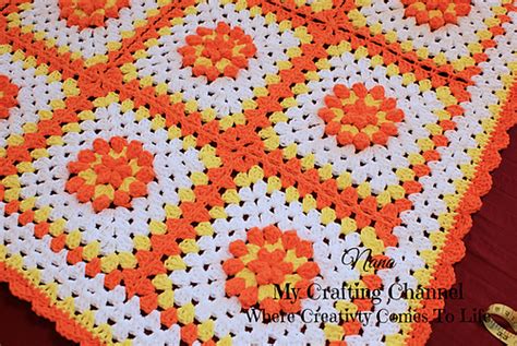 Ravelry Popcorn Flower Granny Square Pattern By Crochet With Clare