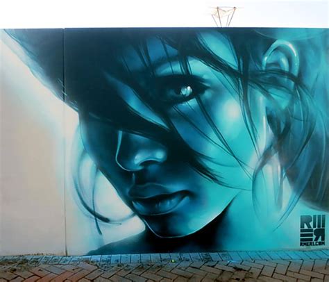 GRAFFITI COLLECTION IDEAS Beautiful Glowing Female Face Graffiti By Rmer