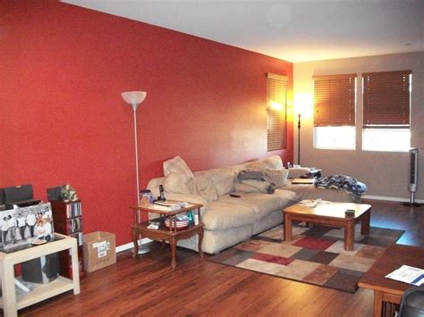 The accent wall makes the room in the second design. Red Accent Wall Living Room House Interior Decoration ...