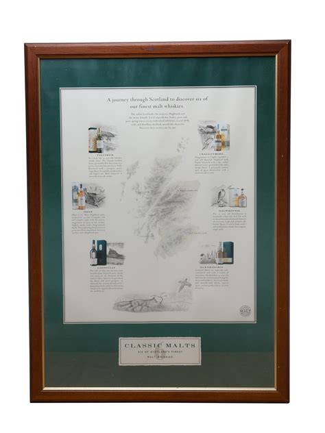 Classic Malts Six Of Scotlands Finest Malt Whiskies Map Lot 114445