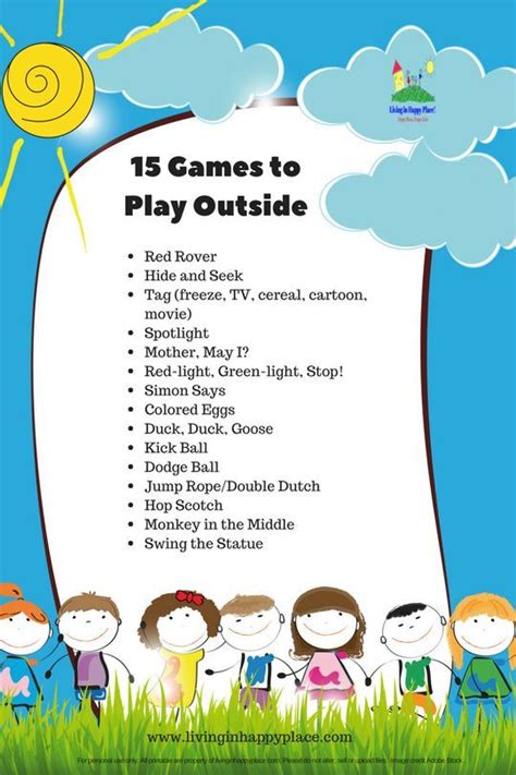 15 Games To Play Outside Printable Games To Play Outside