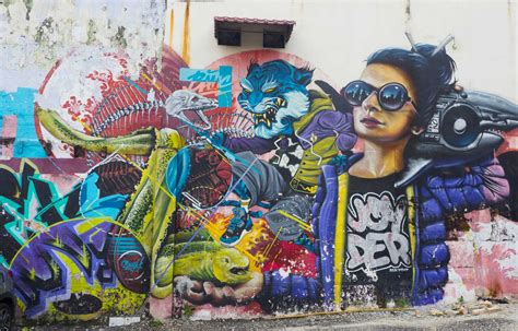 Top kuala lumpur art galleries: Street art à Lorong Panggung, Kuala Lumpur, Malaisie - Koalisa