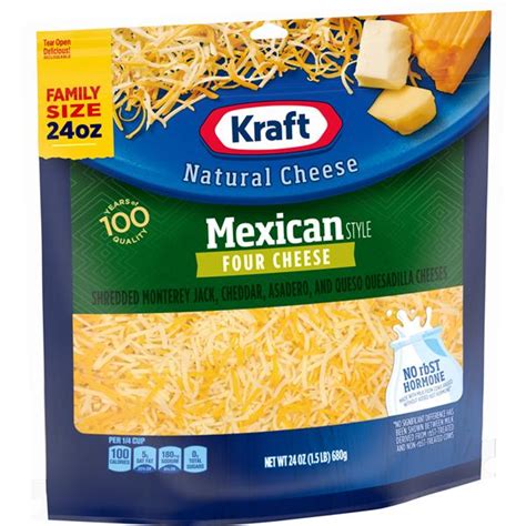 Kraft Shredded Finely Shredded Mexican Style Four Cheese Blend Hy Vee
