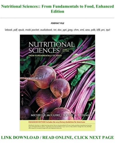 Ebook Reading Nutritional Sciences From Fundamentals To Food