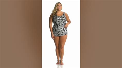The Plus Size Mastectomy Crystal Bamboo Sarong One Piece Swimsuit