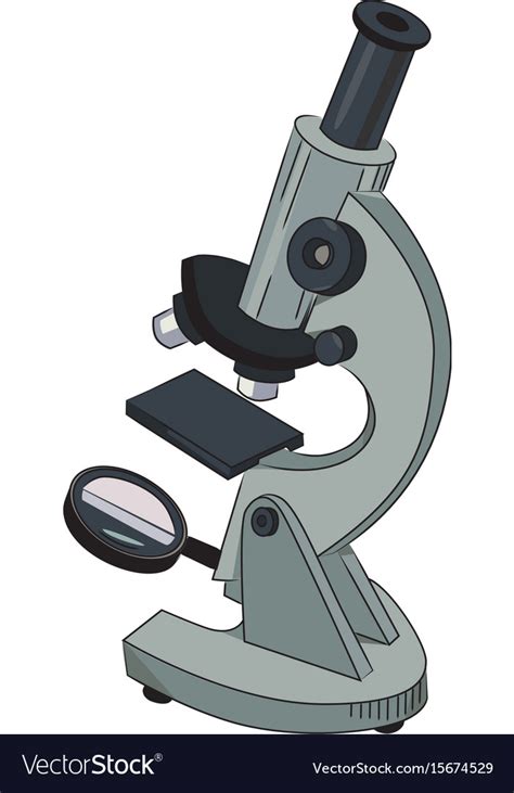 Cartoon Image Microscope Royalty Free Vector Image