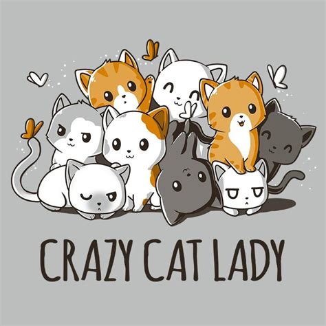 Crazy Cat Lady Funny Cute And Nerdy Shirts Teeturtle