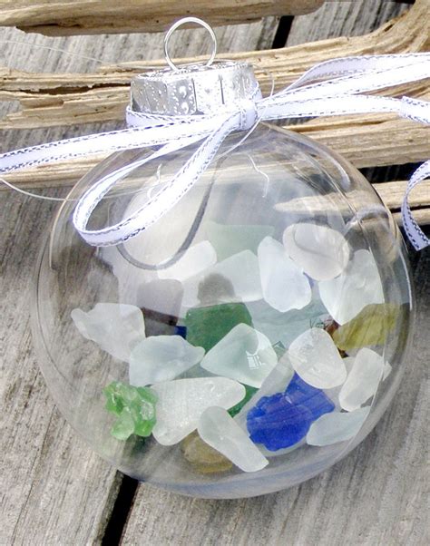Beach Decor Christmas Sea Glass Ornament Nautical Ornament