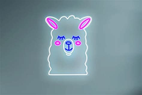 Llama Neon Sign Llama Ts Llama Baby Shower Neon Etsy In 2022