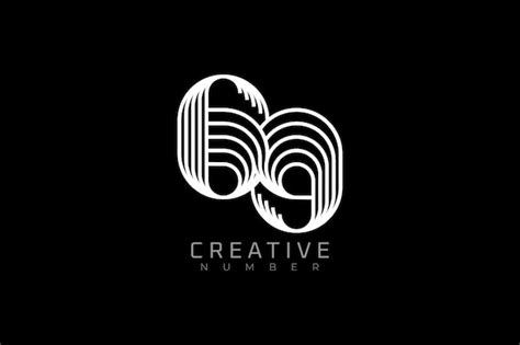 Premium Vector Number 69 Logo Modern And Creative Number 69 Multi