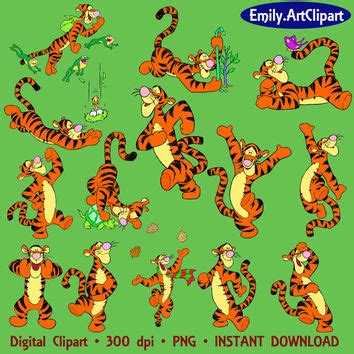 Pooh Tigger Character Design Clip Art Library