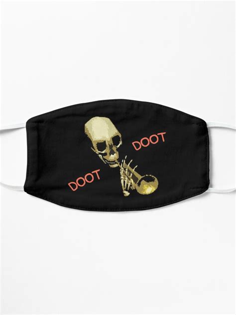 Doot Doot Mr Skeletal Skull Trumpet Meme Mask By Barnyardy Redbubble