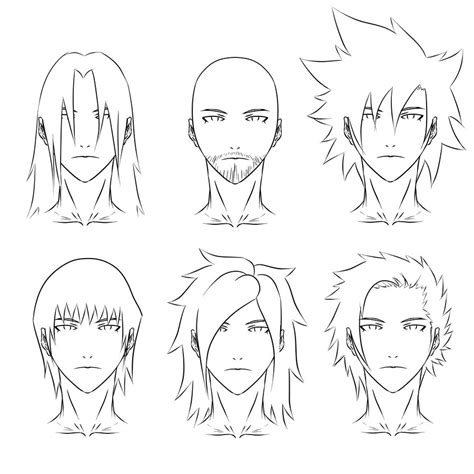 Male Anime Hairstyles Drawing At Getdrawings Free Download