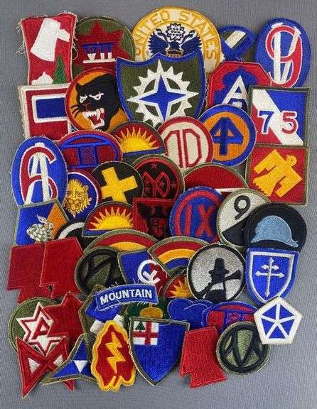 Group Of 45 Ww2 Army Patches Matthew Bullock Auctioneers