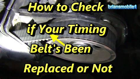 How To Tell If Your Timing Belts Been Replaced Youtube