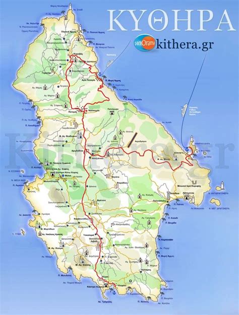 Kyhira Map Greece Tourism Greece Map Travel Maps Roadmap Diorama