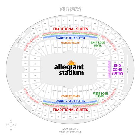 Allegiant Stadium Seating Chart Allegiant Stadium Las Vegas Las
