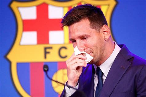 Messi In Tears At Final Barcelona Press Conference 36ng