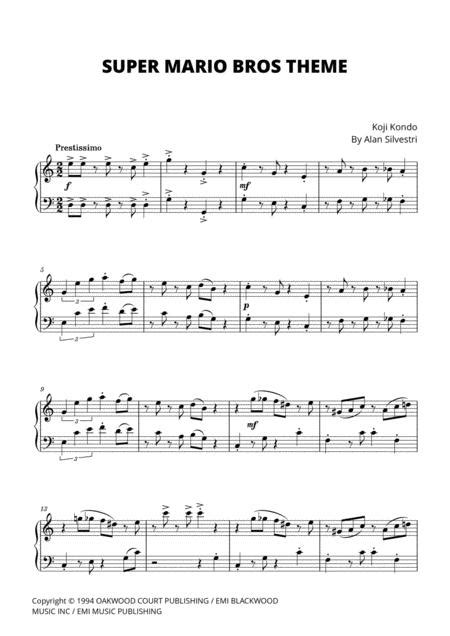 Super Mario Bros Theme By Koji Kondo And Alan Silvestri Digital Sheet Music For Score