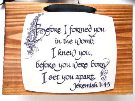Reserved 2 Scripture Plaques Before I Formed You In The Womb I Knew