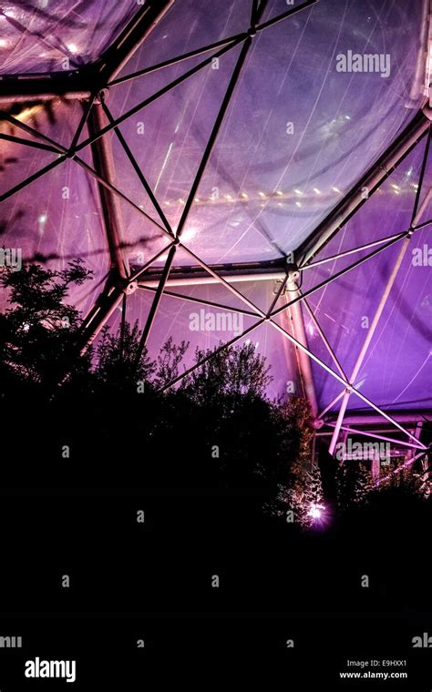 The Eden Project Cornwall The Spectacular Biomes Are Illuminated At