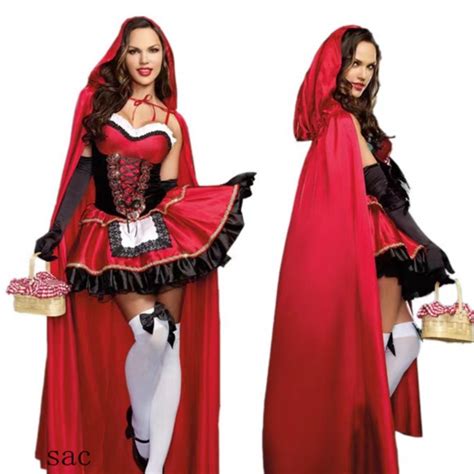 Fantasia De Chapeuzinho Vermelho Para Mulheres Adulto Halloween Cosplay