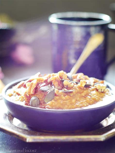 Pumpkin Spice Breakfast Porridge L Unconventional Baker Recipes