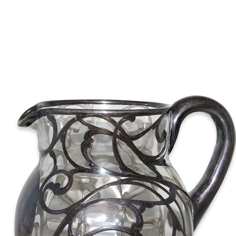 My Sister S Attic Other Art Nouveau Silver Glass Pitcher