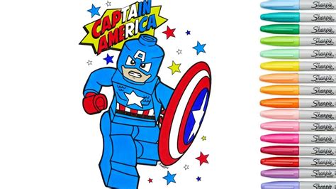 lego captain america coloring book pages marvel avengers comics episode