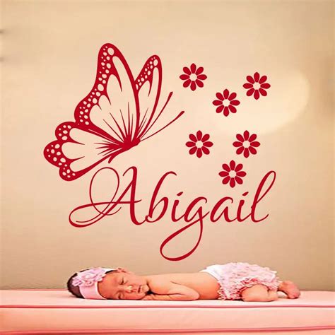Custom Made Personalized Butterfly Wall Sticker Girls Name Decor Kids