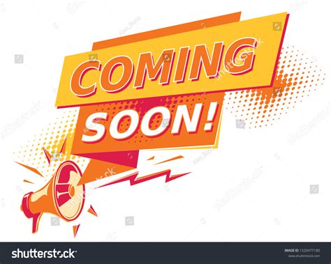 Coming Soon Advertising Sign Megaphone Stock Vector Royalty Free