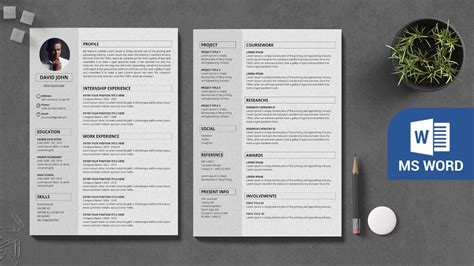 Two Pages Resume Template Download Free How To Make Page Cv In Ms Word Youtube