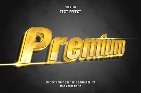 Efeito De Texto 3d Premium PSD Premium