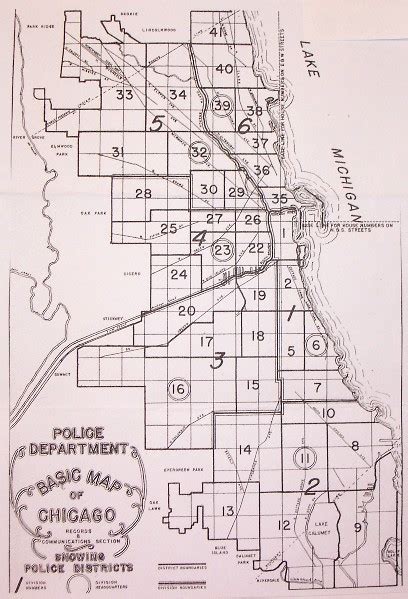 Chicago Police Districts 1 41 Old Map Map Showing 38 Of Flickr