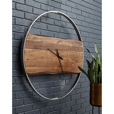 Signature Design By Ashley Panchali Contemporary Metalwood Wall Clock