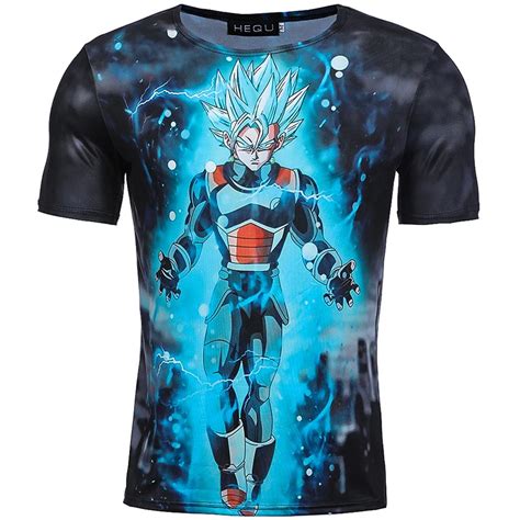 2018 Summer New Anime Dragon Ball Z Super Saiyan T Shirts Anime Cool Vegeta 3d Printed T Shirt