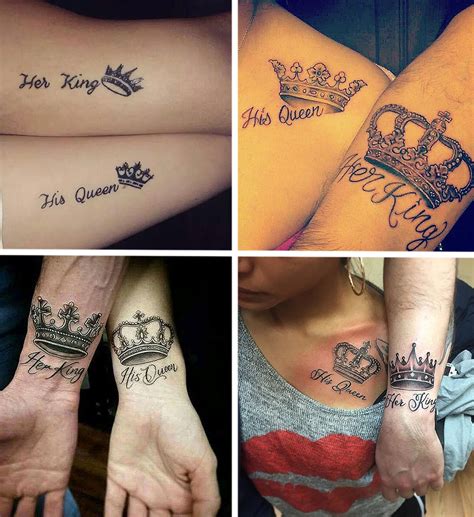 king and queen tattoos best couple tattoo ideas