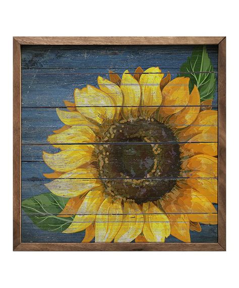 Kendrick Home Denim Sunflower Framed Wall Art Sunflower Wall Art