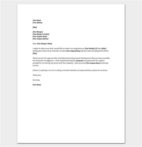 Best Resignation Letter Pdf Download Sample Resignation Letter
