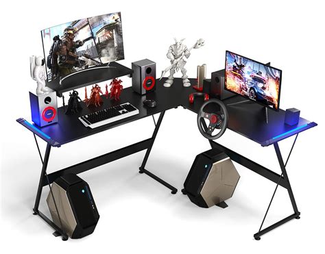 Buy Yoribo Gaming Desk With Led Lights80 Inch Computer Desk Gaming