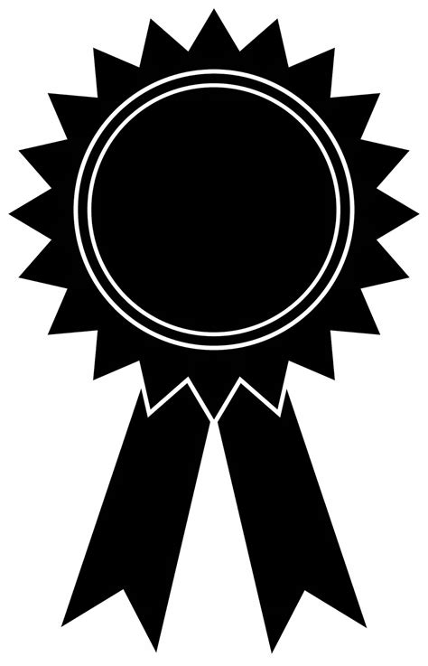 Award Ribbon Png Black And White Transparent Award Ribbon Black And