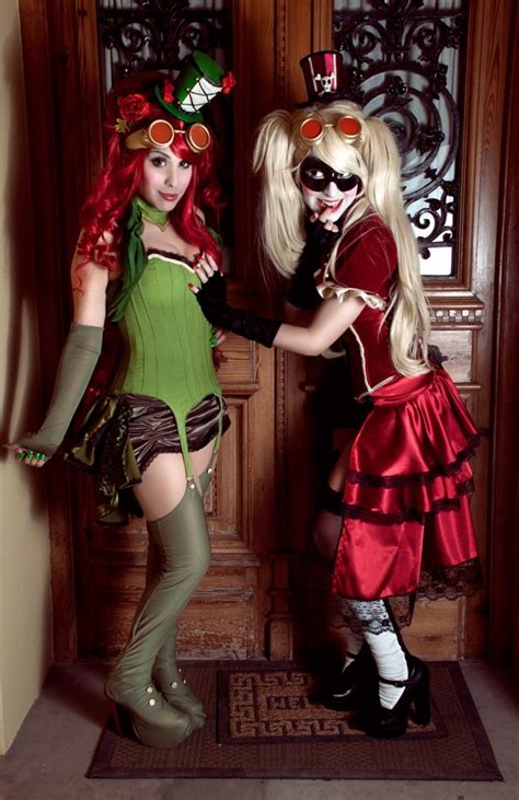 Harley Quinn And Poison Ivy Steampunkburlesque By Candustark On