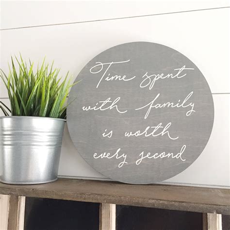 Time spent with family is time well spent, wood sign, family quote, baltic birch sign, wood 