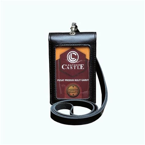 Id card sendiri bisa menunjukkan mengenai nama, nomor. Id Card Holder Double Flip Magnet Tali Kulit Hitam di ...