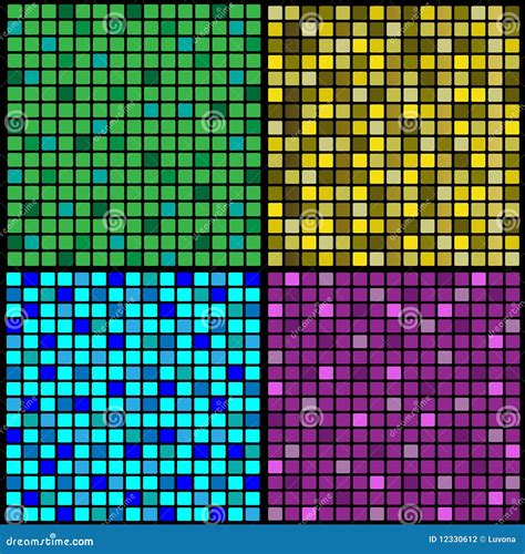 Mosaic Stock Vector Illustration Of Square Tiles Ceramic 12330612