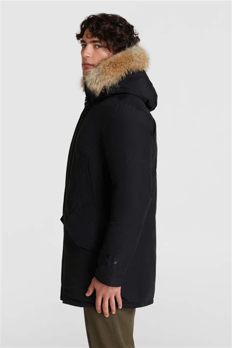 High Neck Polar Parka Coyote Fur Men Woolrich